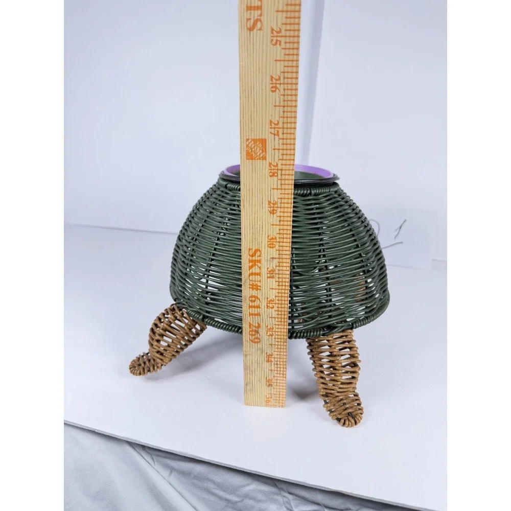 Woven‎ Turtle Planter Holder Decorative Garden Decor